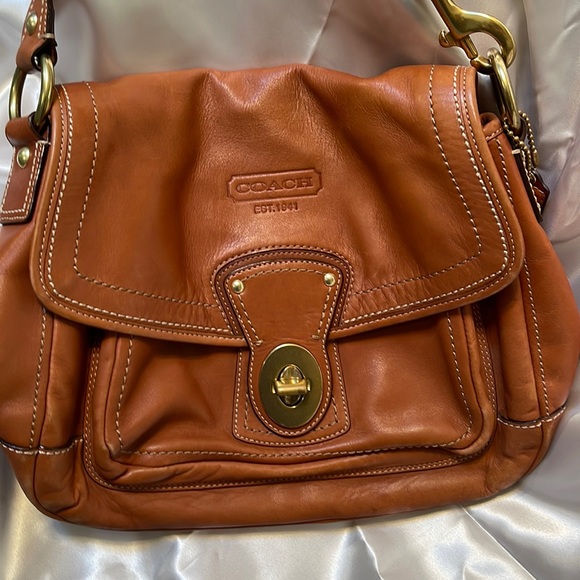 Coach Bags Authentic Preloved Coach Cognac Leather Hobo Style Purse